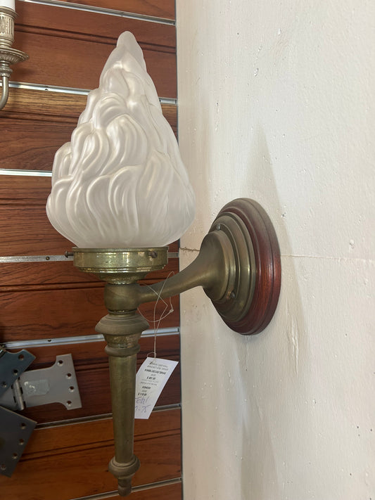 Large Cast Wall Brackett wTail Brass - Original Vintage Salvage Tile