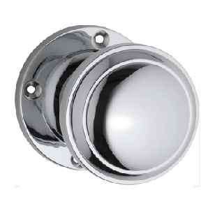 New Milton Knob - Round Rose Backplate - Satin Chrome - Brand New Tile