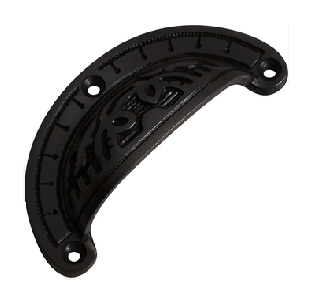 New Ornate Drawer Cupped/Pull - Matt Black - Brand New Tile