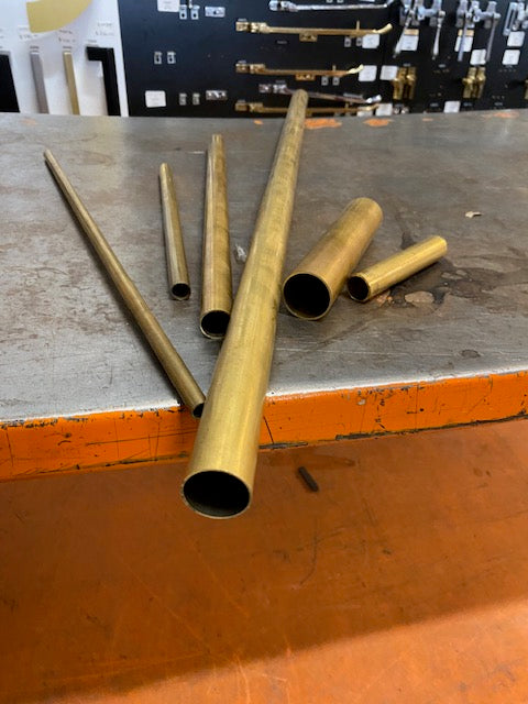 Hard Drawn Solid Brass Tube - For Curtains - 12.07 x.91HD - 5.5m