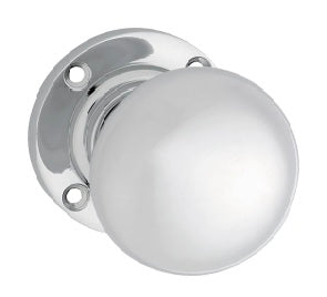 New Victorian Knob - Round Rose Backplate - Satin Chrome - Brand New Tile