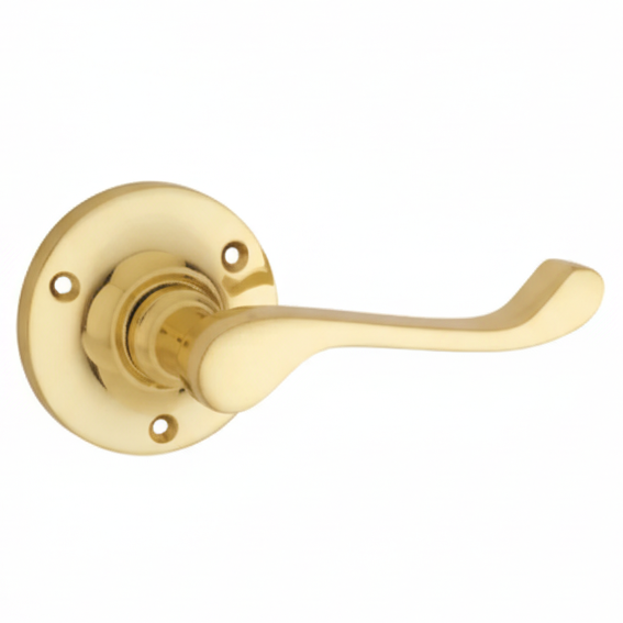 Victorian Lever - Round Rose Backplate