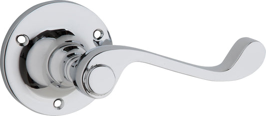Milton Lever - Rose Round Backplate