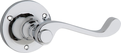 Milton Lever - Rose Round Backplate