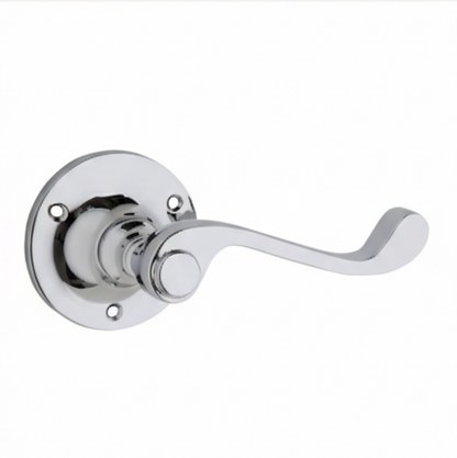 Milton Lever - Rose Round Backplate
