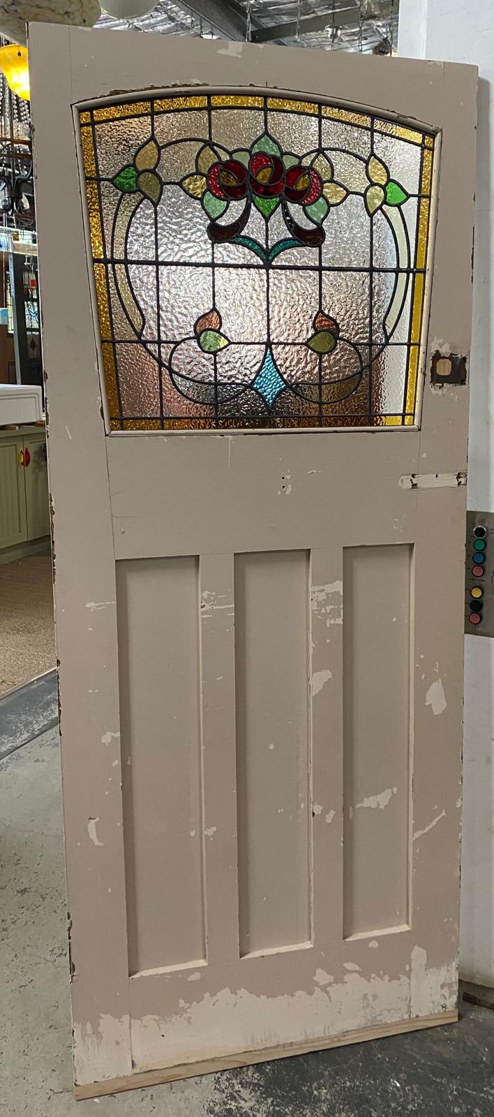 Curved Top Edwardian Leadlight Front Door