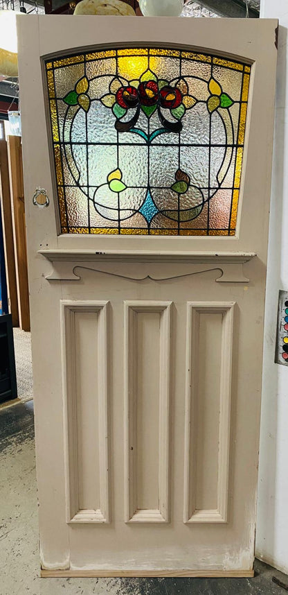 Curved Top Edwardian Leadlight Front Door