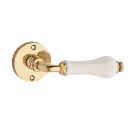 Exeter Lever - Round Rose Backplate