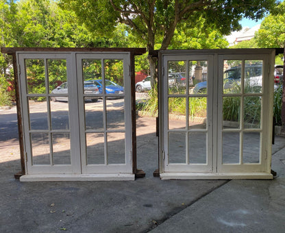 Pair of Double Casement Colonial Style Windows
