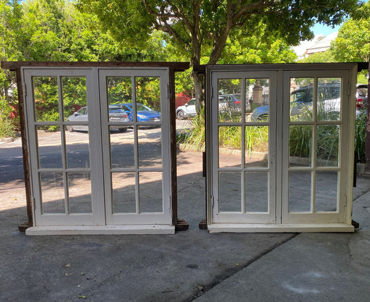 Pair of Double Casement Colonial Style Windows