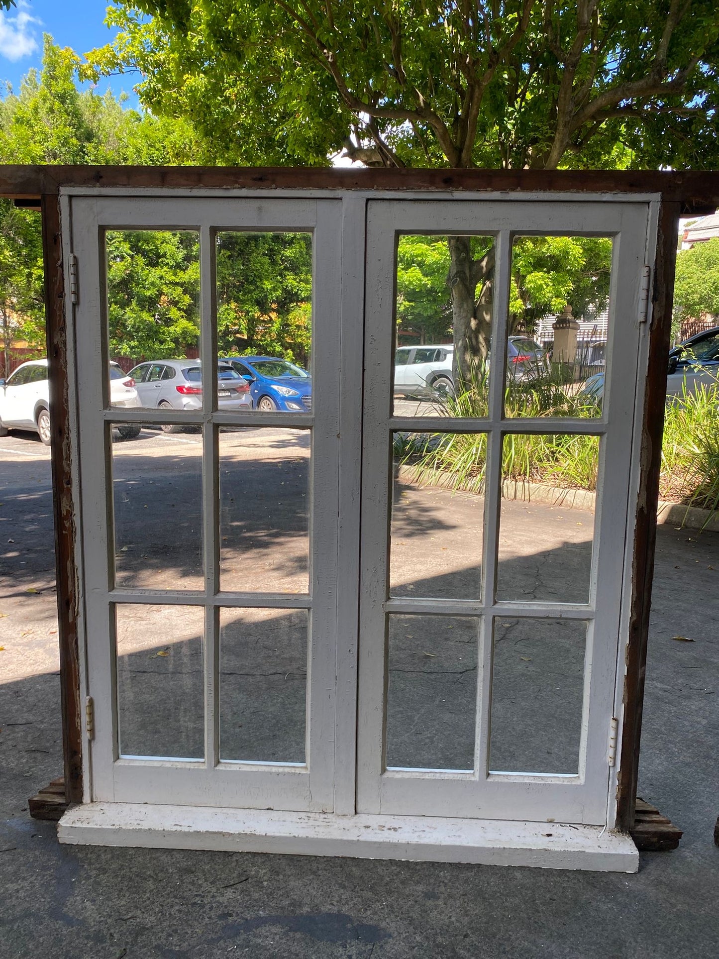 Pair of Double Casement Colonial Style Windows