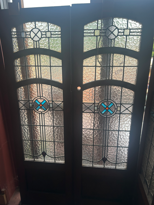 Leadlight Double Doors