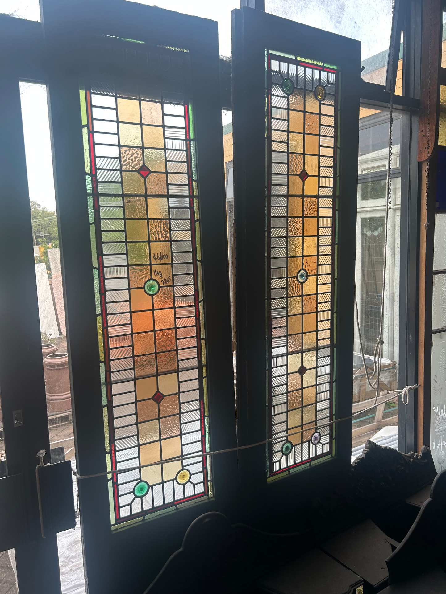 Leadlight Double Doors
