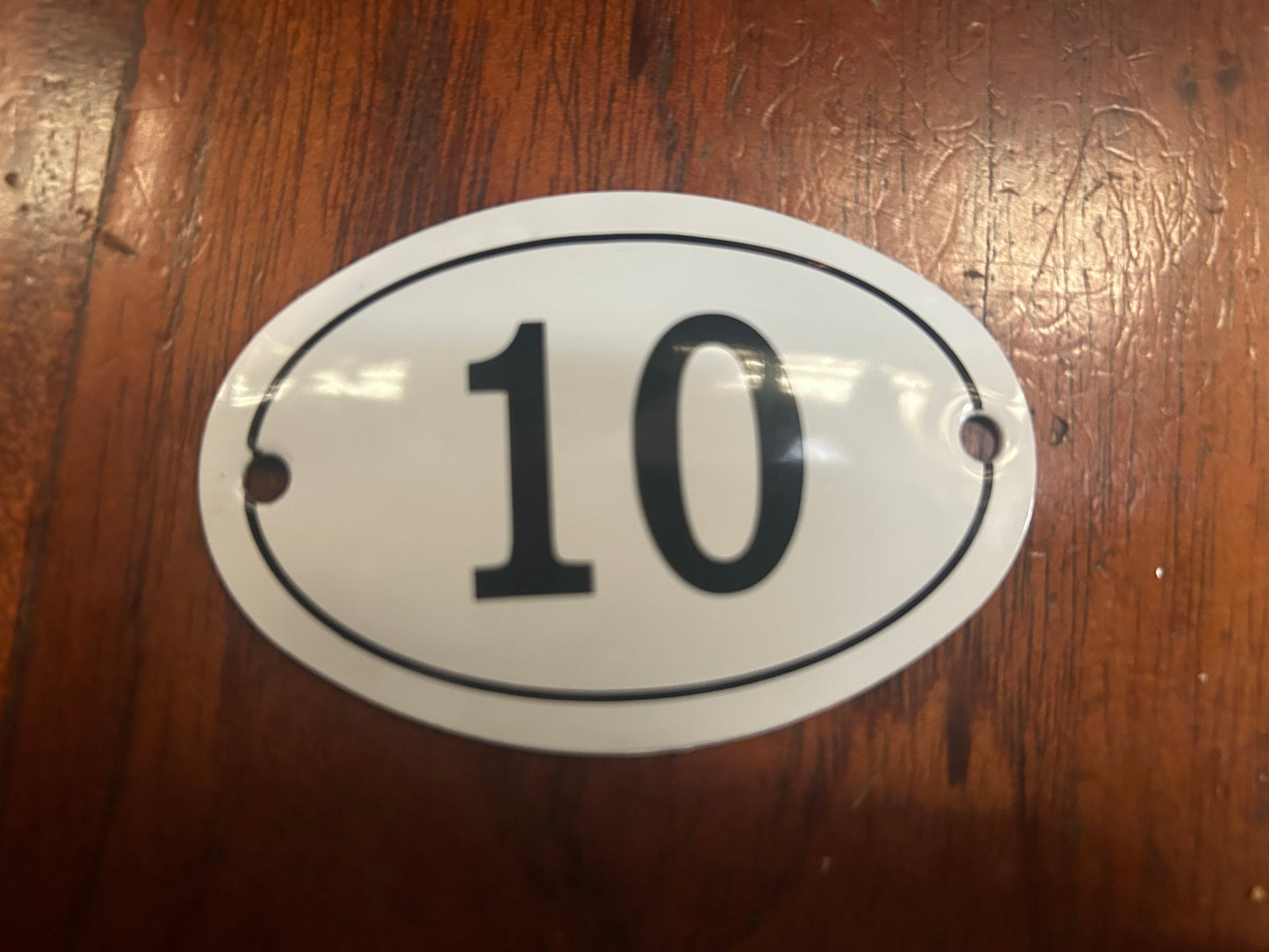 Black & White Enamel Numbers (Large)