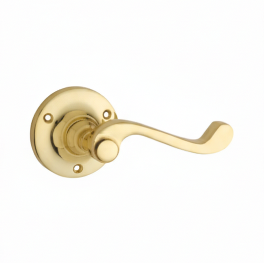 Milton Lever - Rose Round Backplate