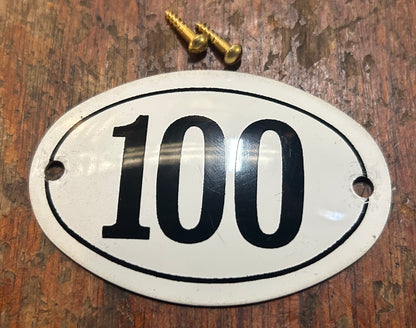 Classic Oval Enamel House Numbers (Aluminium)