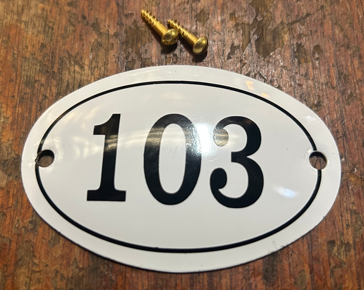 Classic Oval Enamel House Numbers (Aluminium)