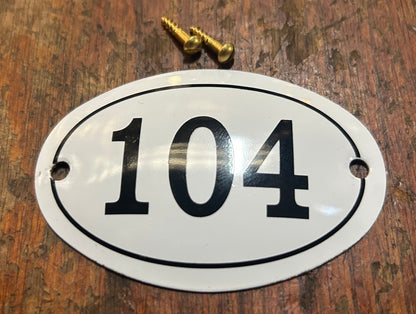 Classic Oval Enamel House Numbers (Aluminium)