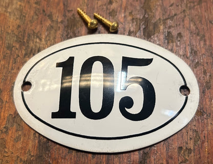 Classic Oval Enamel House Numbers (Aluminium)