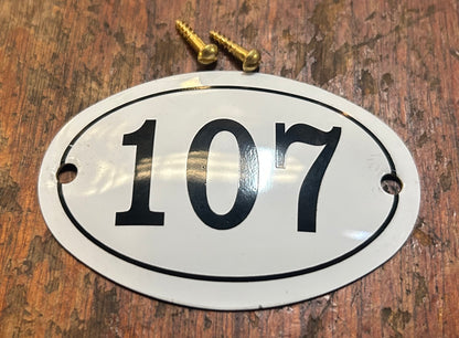 Classic Oval Enamel House Numbers (Aluminium)