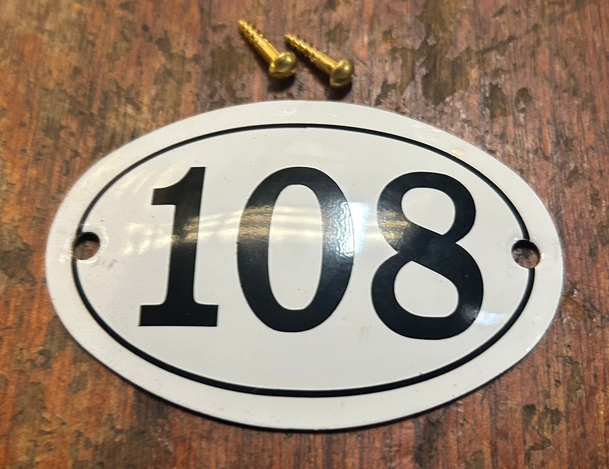 Classic Oval Enamel House Numbers (Aluminium)