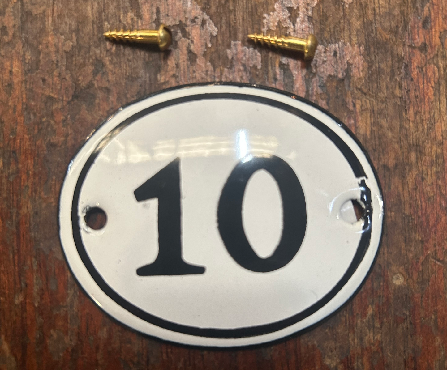 Classic Oval Enamel House Numbers (Steel)