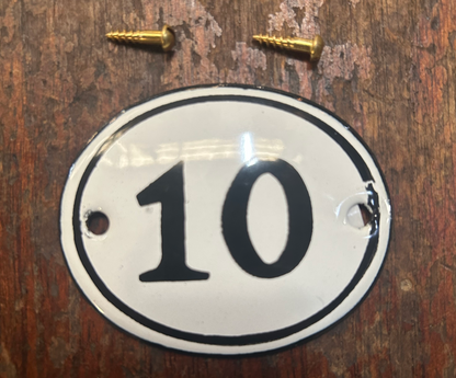 Classic Oval Enamel House Numbers (Steel)