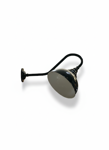 10" Dome Steel Shades Black (white inside)