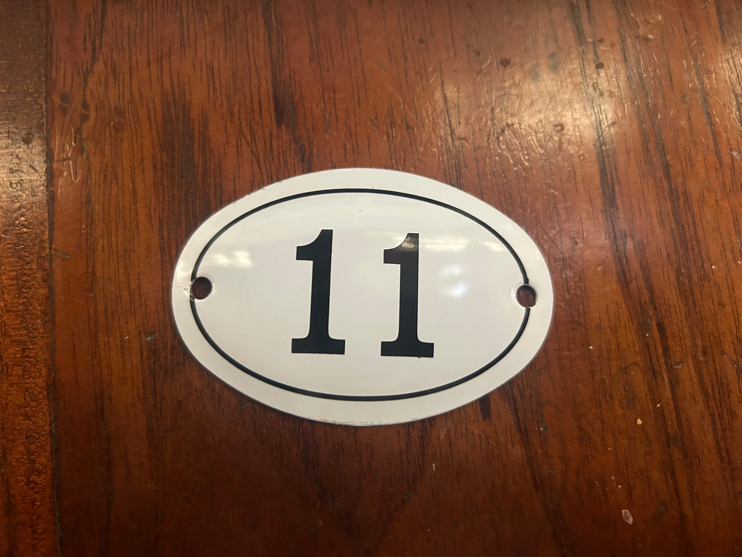 Black & White Enamel Numbers (Large)