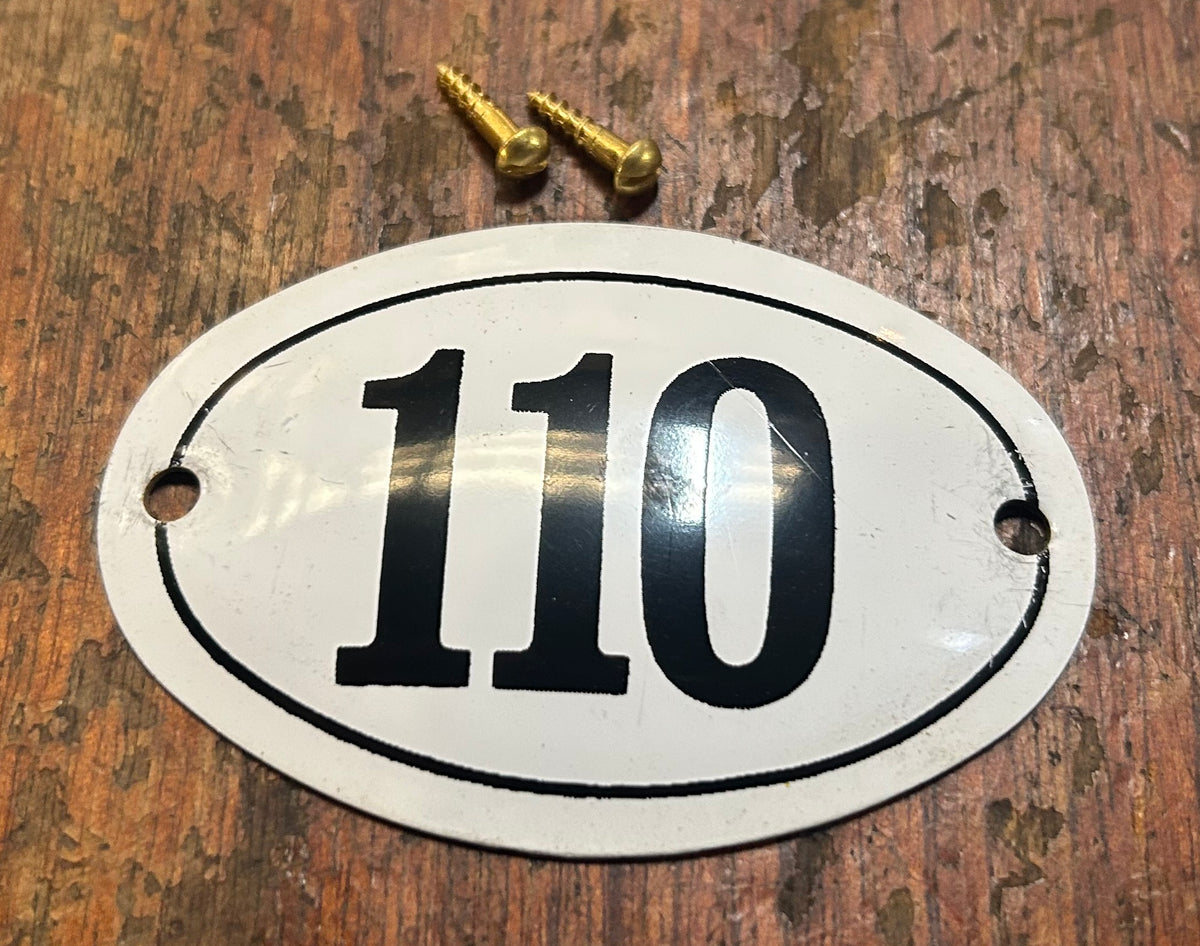 Classic Oval Enamel House Numbers (Aluminium)