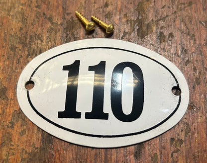 Classic Oval Enamel House Numbers (Aluminium)