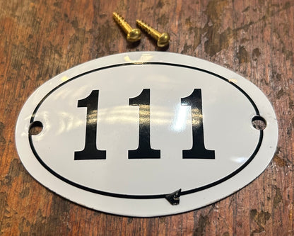 Classic Oval Enamel House Numbers (Aluminium)