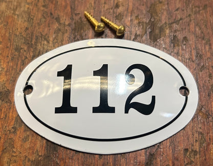 Classic Oval Enamel House Numbers (Aluminium)