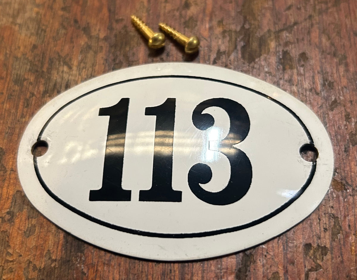 Classic Oval Enamel House Numbers (Aluminium)