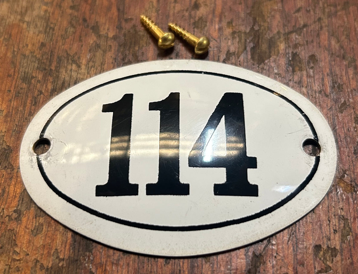 Classic Oval Enamel House Numbers (Aluminium)