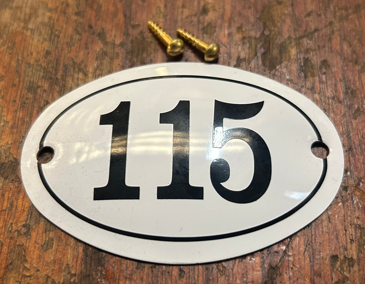 Classic Oval Enamel House Numbers (Aluminium)