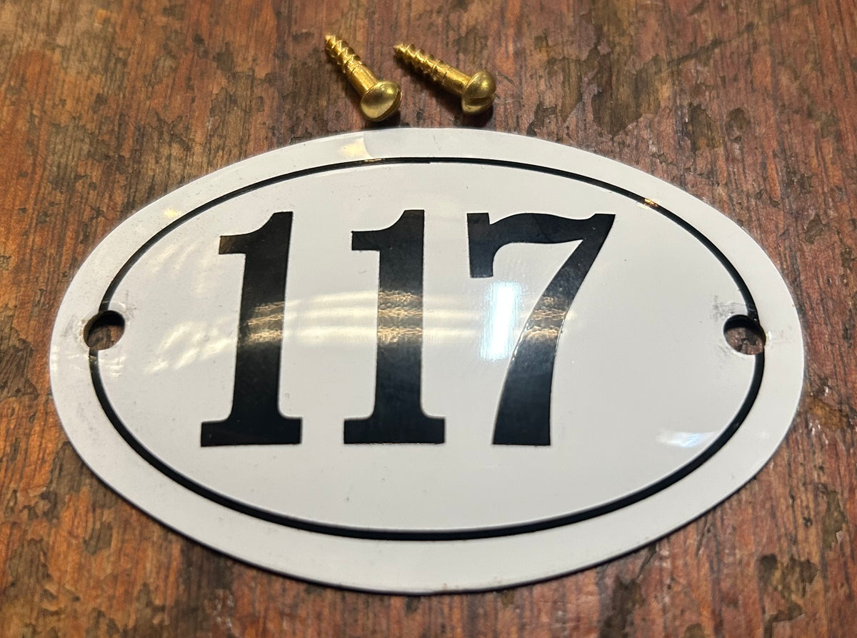 Classic Oval Enamel House Numbers (Aluminium)