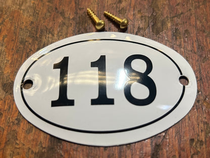 Classic Oval Enamel House Numbers (Aluminium)