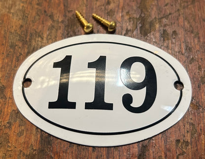 Classic Oval Enamel House Numbers (Aluminium)