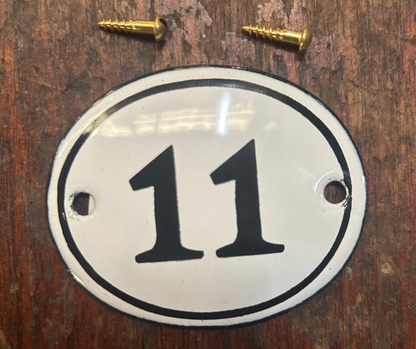 Classic Oval Enamel House Numbers (Steel)