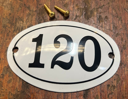 Classic Oval Enamel House Numbers (Aluminium)