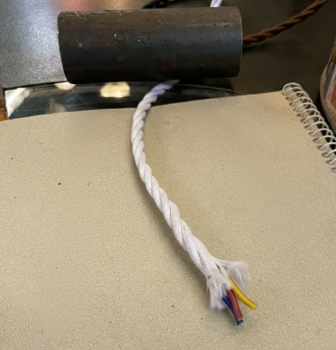 Twisted Electrical 3 Core Cable - White