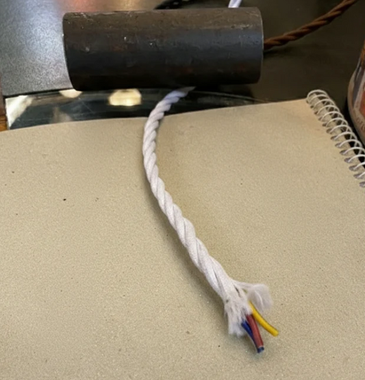 Twisted Electrical 3 Core Cable - White