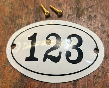 Classic Oval Enamel House Numbers (Aluminium)