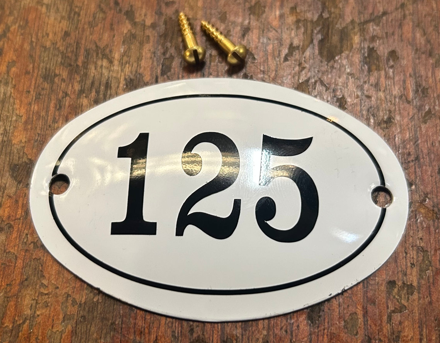 Classic Oval Enamel House Numbers (Aluminium)