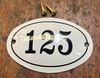 Classic Oval Enamel House Numbers (Aluminium)