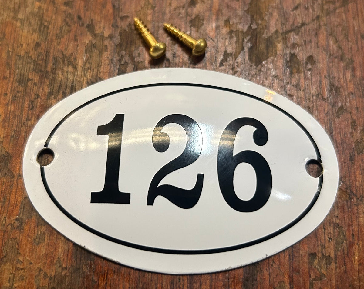 Classic Oval Enamel House Numbers (Aluminium)