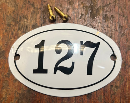 Classic Oval Enamel House Numbers (Aluminium)