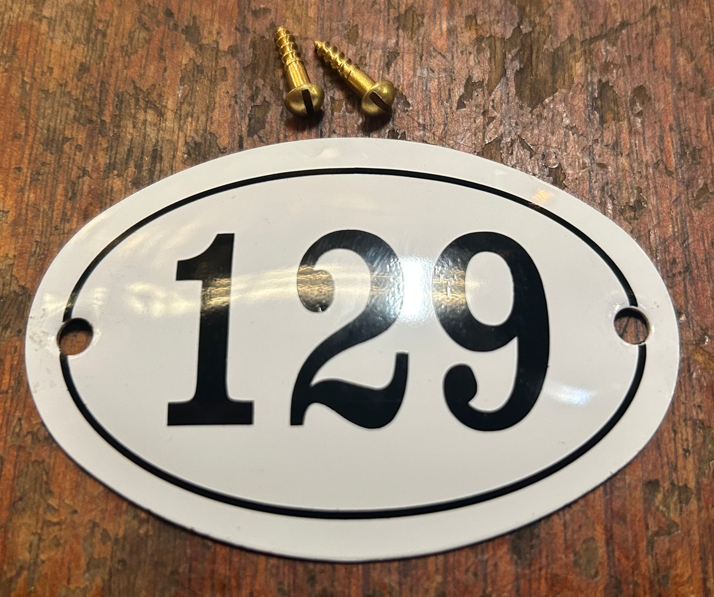 Classic Oval Enamel House Numbers (Aluminium)