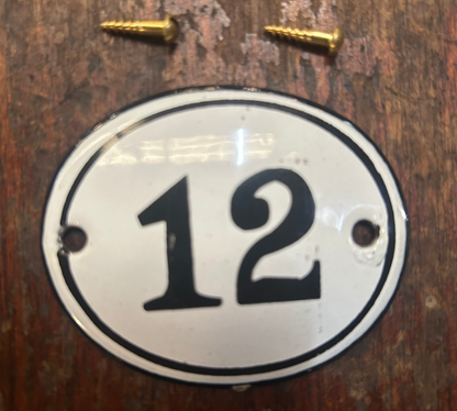 Classic Oval Enamel House Numbers (Steel)